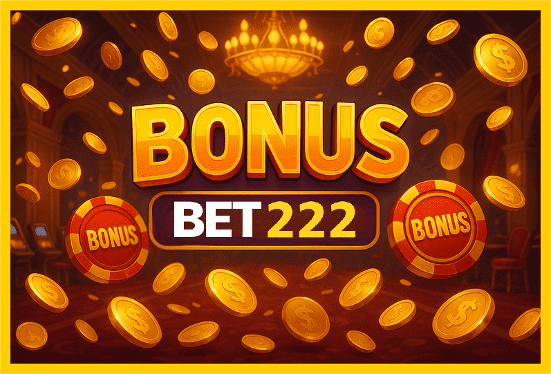 Imagem promovendo bônus BET222 com recompensas imperdíveis.
