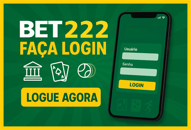 Imagem destacando login seguro na BET222 para novos usuários